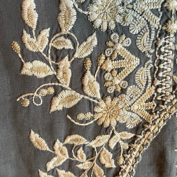 Johnny Was Khemi Embroidered Linen Tank Dress SZ M - Picture 10 of 16